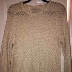 LOFT Size Large white knit sweater